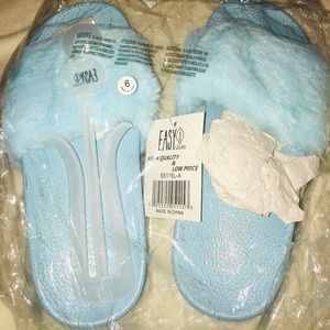 Plain Baby Blue Slides